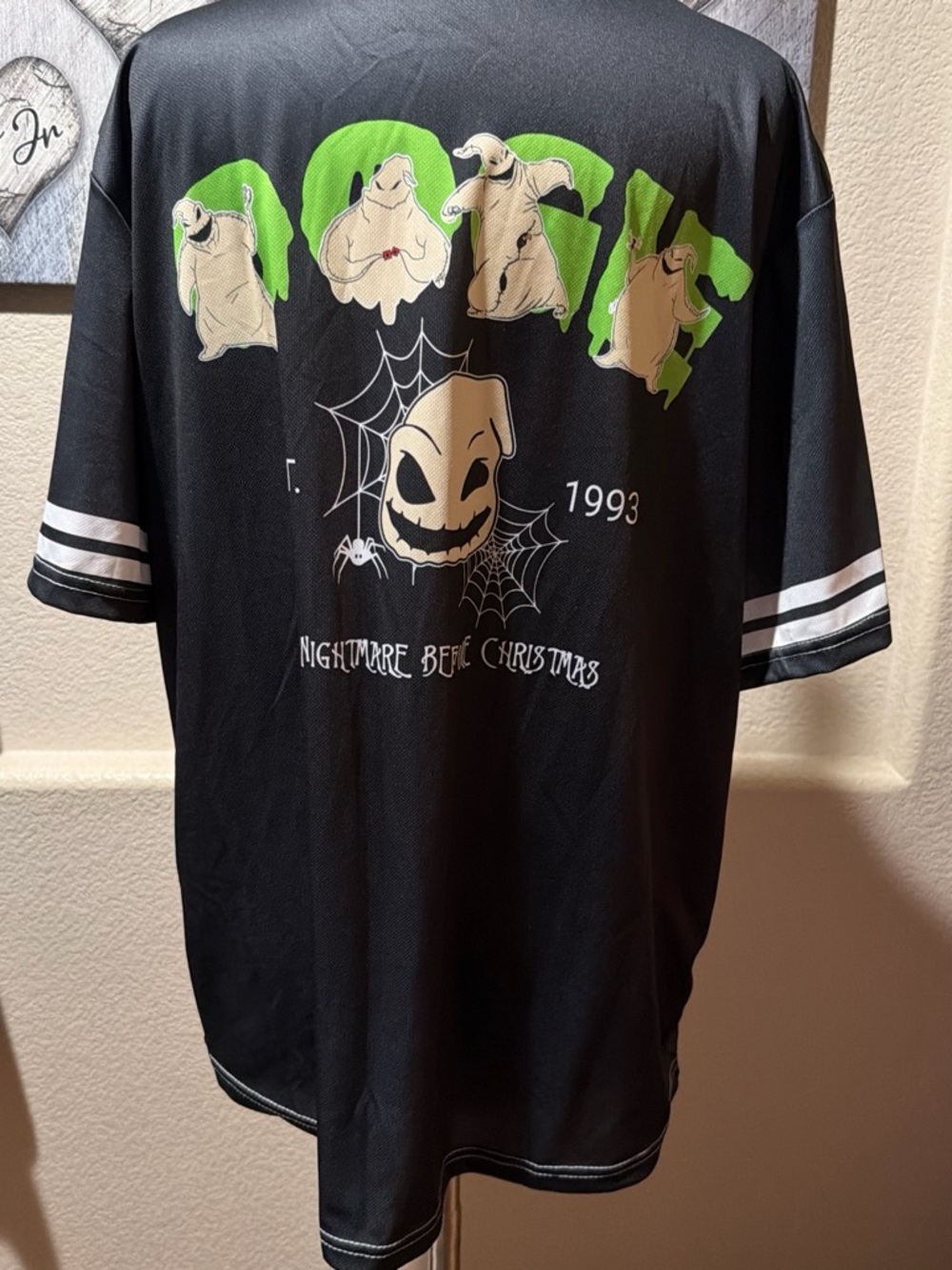 Disney Black & White The Nightmare Before Christmas Baseball Jersey - Picture 2 of 2